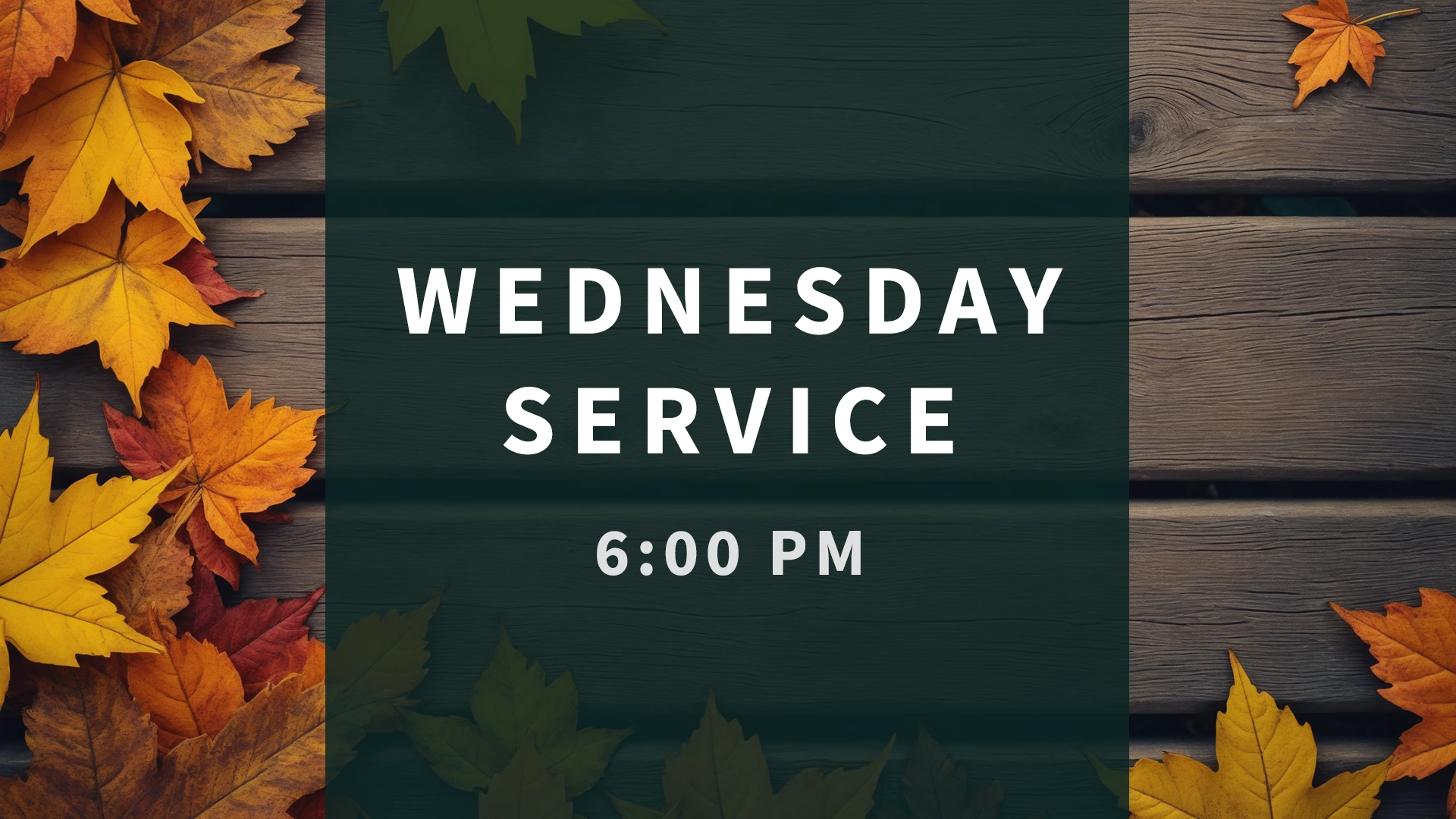 Wednesday Evening Service